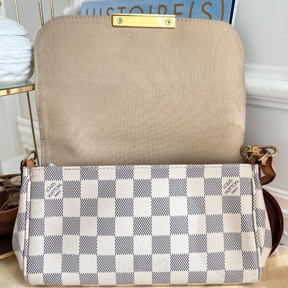 Authentic Louis Vuitton Favorite PM Azue Damier Crossbody Clutch Bag B0698 - Picture 12 of 16
